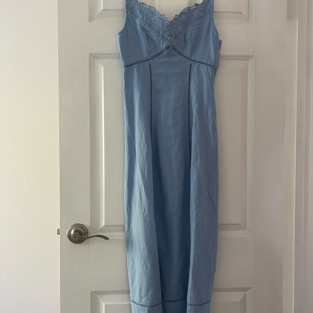 Madewell sweetheart linen dress